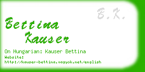 bettina kauser business card